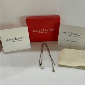 James Avery Silver Necklace with Pearl Accent